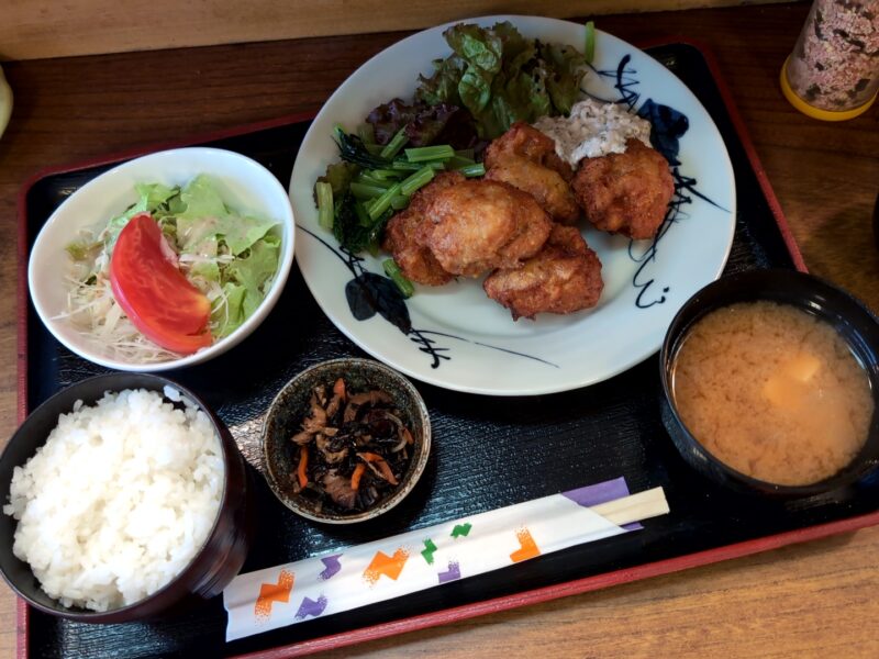 『①日替り定食（A：若どりの唐揚げ定食）』