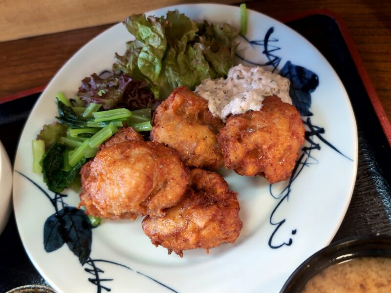 『①日替り定食（A：若どりの唐揚げ定食）』