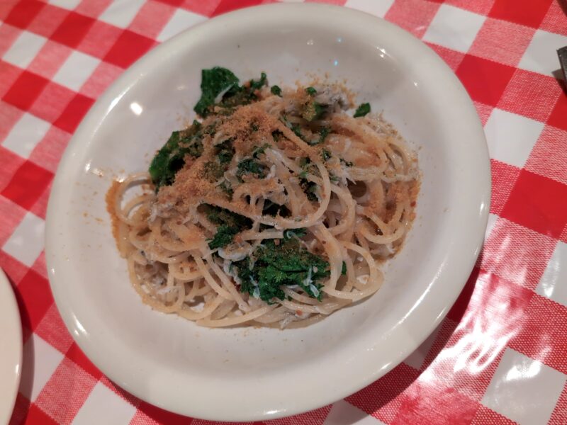 『本日の魚介とカラスミのスパゲティ』